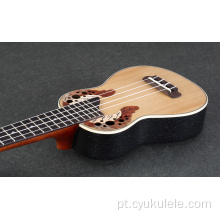 Ukulele havaiano redondo de plástico